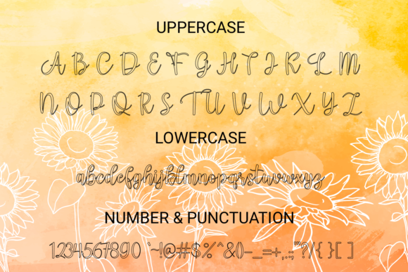 Hello Sunflower Font Poster 4