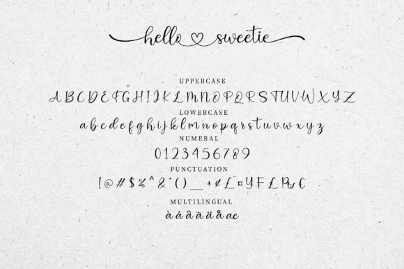 Hello Sweetie Font Poster 6