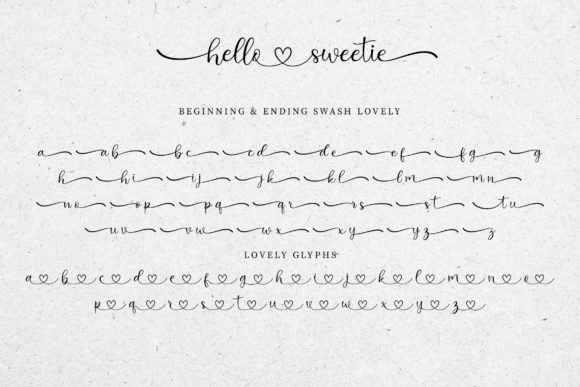 Hello Sweetie Font Poster 7