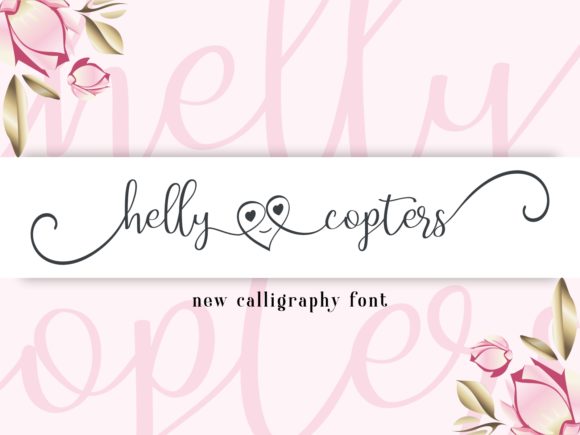 Helly Copters Font Poster 1