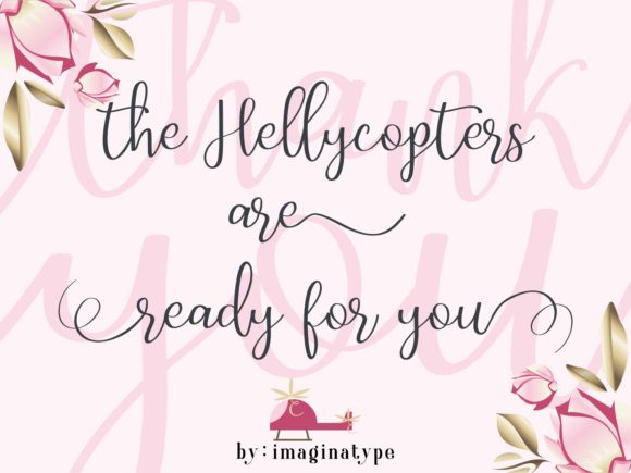 Helly Copters Font Poster 10