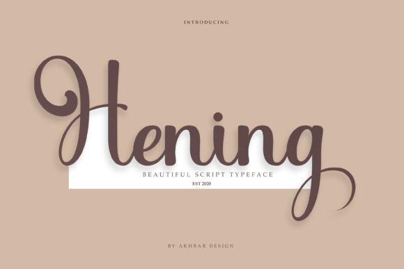 Hening Font Poster 1