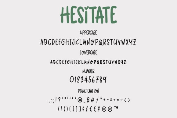 Hesitate Font Poster 3