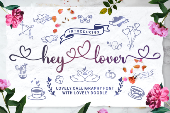 Hey Lover Font Hey Lover Font Poster 1