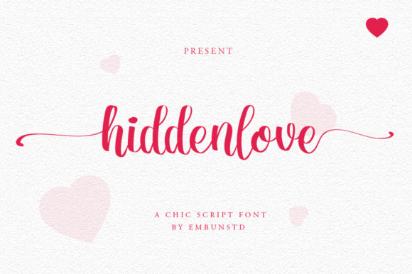 Hidden Love Font Poster 1