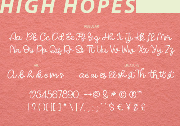 High Hopes Font Poster 2