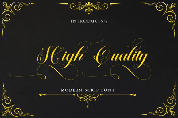 High Quality Font High Quality Font Poster 1