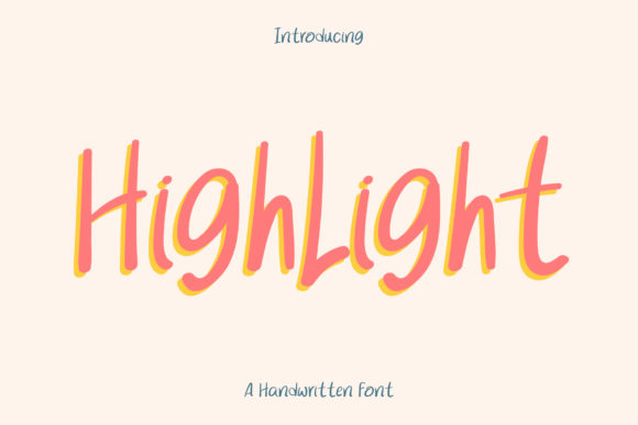 Highlight Font Poster 1