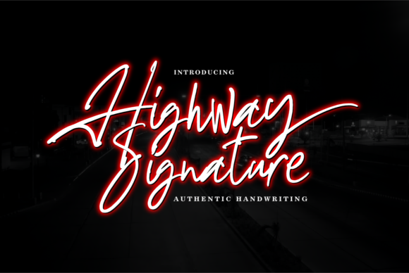 Highway Signature Font Poster 1