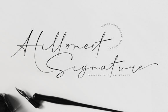 Hillonest Signature Font Poster 1