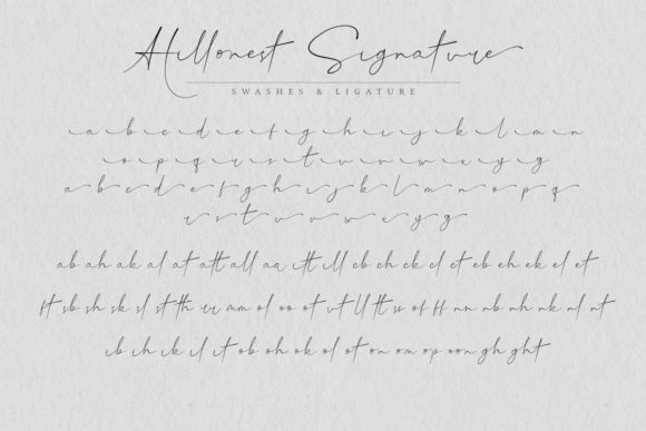 Hillonest Signature Font Poster 12