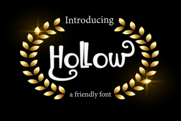 Hollow Font Poster 1
