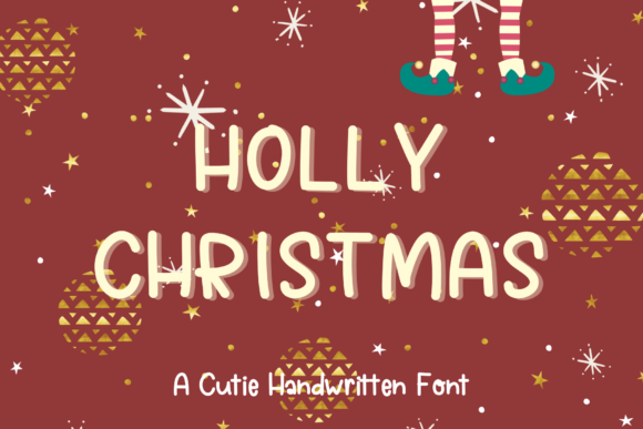 Holly Christmas Font Poster 1