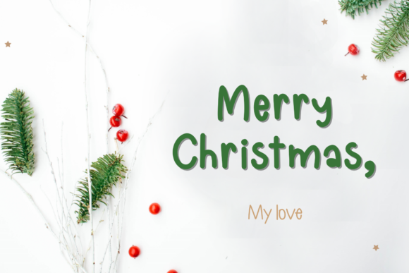 Holly Christmas Font Poster 5