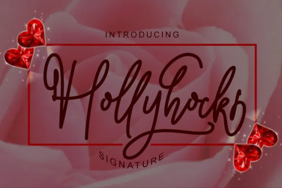 Hollyhock Font Hollyhock Font Poster 1