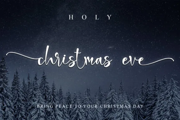 Holy Christmas Eve Font Holy Christmas Eve Font Poster 1