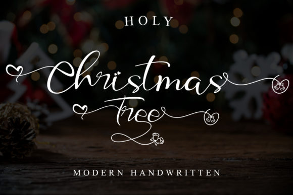 Holy Christmas Tree Font Poster 1