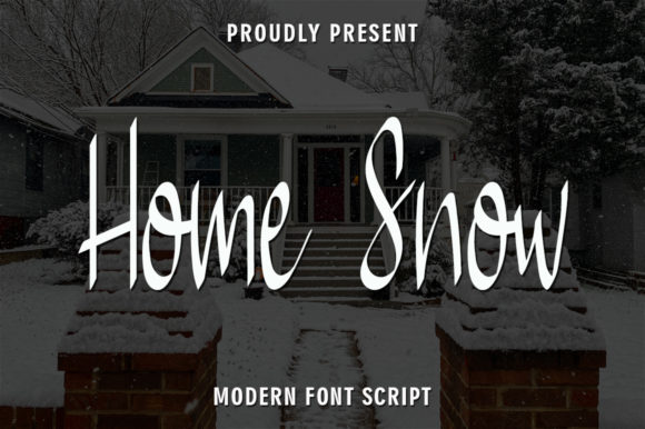 Home Snow Font Poster 1