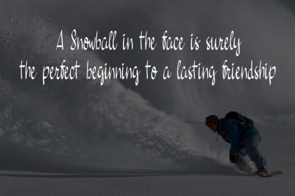 Home Snow Font Poster 2