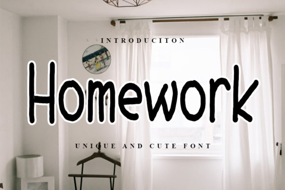 Homework Font Poster 1