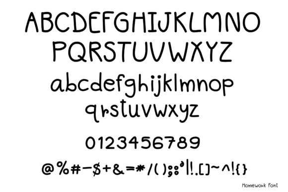 Homework Font Poster 4