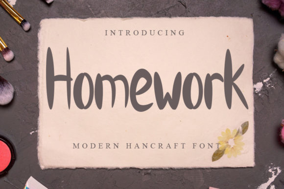 Homework Font Poster 1