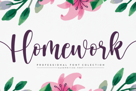 Homework Font Poster 1