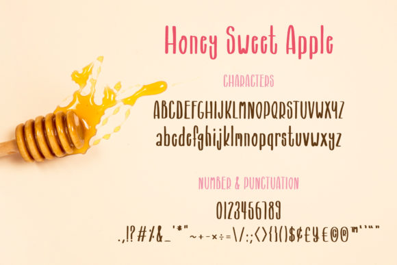 Honey Sweet  Apple Font Poster 5