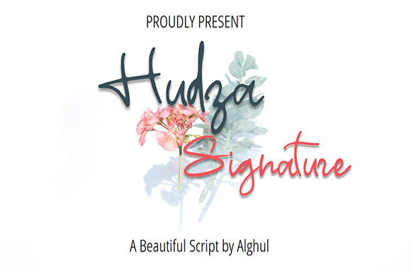 Hudza Signature Font Poster 1