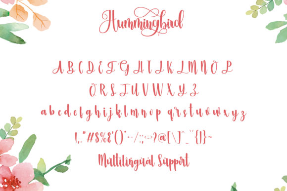 Hummingbird Font Poster 7