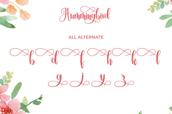 Hummingbird Font Poster 8