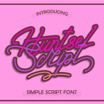 Huntsel Script Font Poster 1