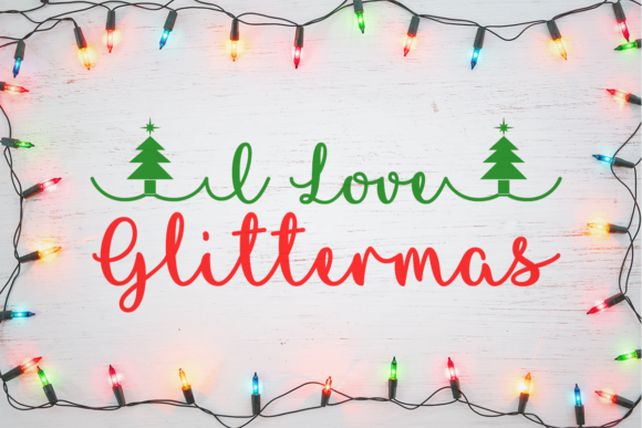 I Love Glittermas Font Poster 1