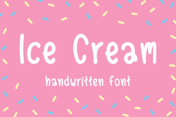 Ice Cream Font Ice Cream Font Poster 1