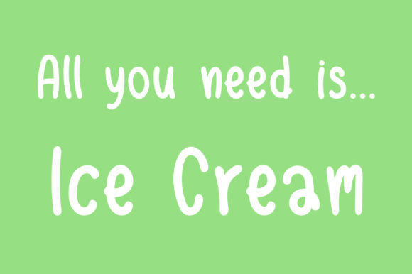 Ice Cream Font Poster 3