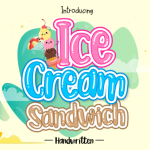 Ice Cream Sandwich Font Poster 1
