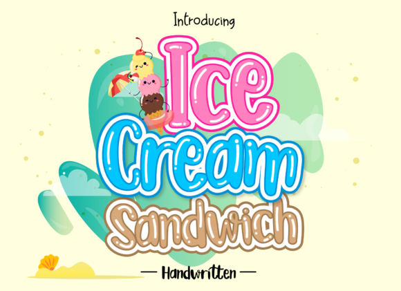 Ice Cream Sandwich Font Poster 1