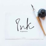 Ink Signature Font Poster 1