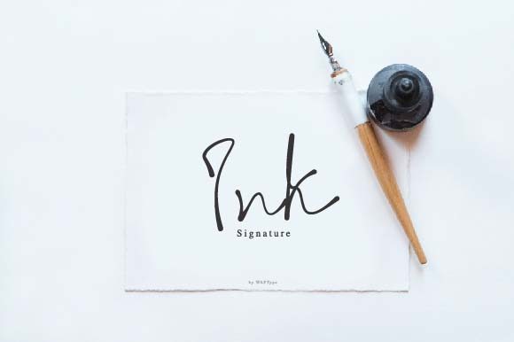 Ink Signature Font Poster 1