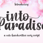 Into Paradise Font Poster 1