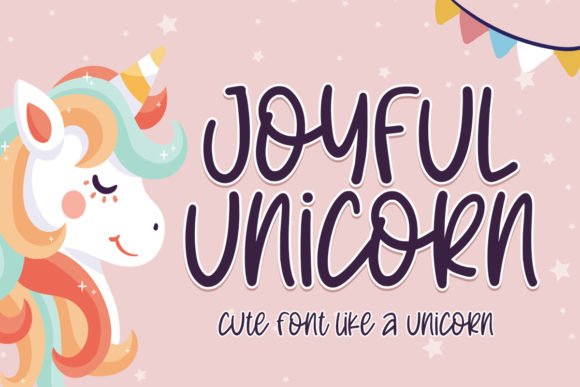 Joyful Unicorn Font Poster 1