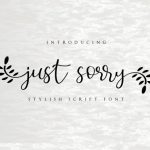 Just Sorry Font Poster 1