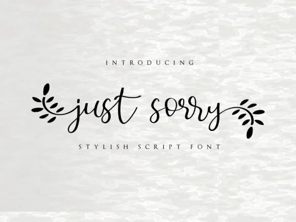 Just Sorry Font Just Sorry Font Poster 1