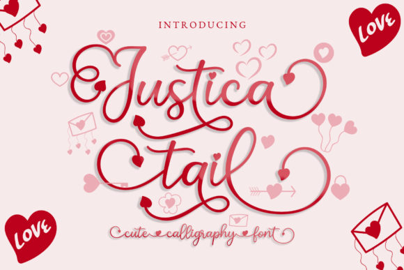 Justica Tail Font Poster 1