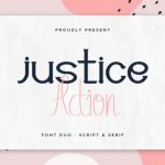 Justice Action Font Poster 1