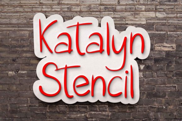 Katalyn Stencil Font Poster 1