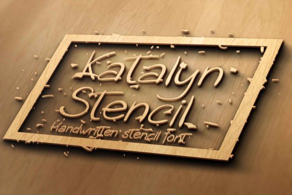 Katalyn Stencil Font Poster 5