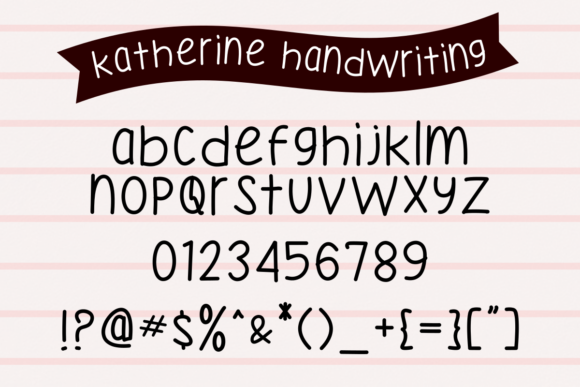 Katherine Handwriting Font Poster 2