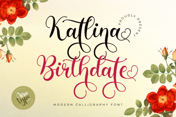 Katlina Birthdate Font Poster 1