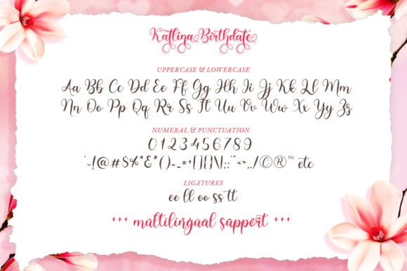 Katlina Birthdate Font Poster 9